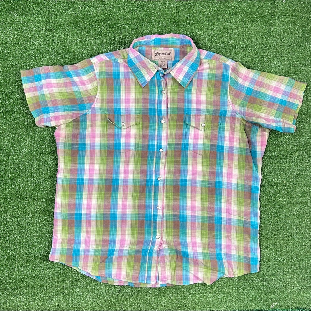 Vintage Plaid Wrangler Pearl Snap Shirt